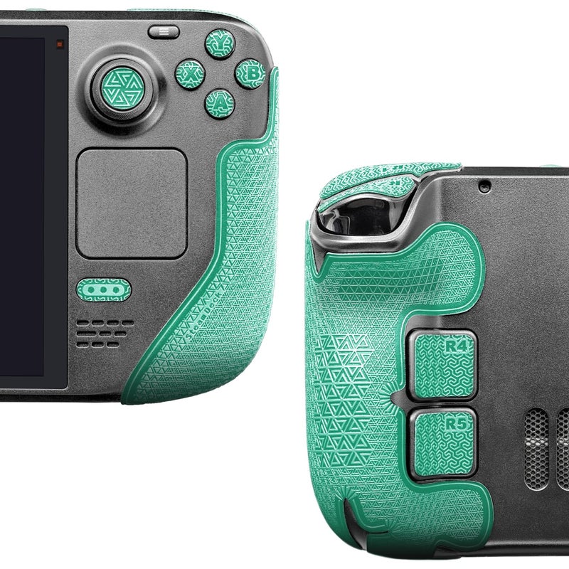 Luck&Link Controller Grip for Steam Deck OLED&LCD,Textured Skin kit,Anti-Skid Sweat-Absorbent Controllers Handle Grips, Buttons,Triggers,D-pad(Ultra-Mint Green) - Image 2